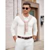 imageCOOFANDY Mens Knit Polo Sweater Long Sleeve Casual Golf Polo Lightweight Dress Button Collar Pullover SweatersWhite