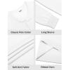 imageCOOFANDY Mens Knit Polo Sweater Long Sleeve Casual Golf Polo Lightweight Dress Button Collar Pullover SweatersWhite