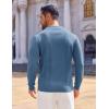 imageCOOFANDY Mens Knit Polo Sweaters Long Sleeve Vintage Polos Casual Dress Pullover Old Money TopsBlue