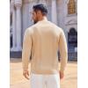 imageCOOFANDY Mens Knit Polo Sweaters Long Sleeve Vintage Polos Casual Dress Pullover Old Money TopsKhaki