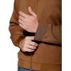imageCOOFANDY Mens Lightweight Bomber Jacket Casual Stylish Fall Jackets Full Zip Knit Jackets Varsity Textured CoatBrown