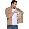 imageCOOFANDY Mens Lightweight Bomber Jacket Casual Stylish Fall Jackets Full Zip Knit Jackets Varsity Textured CoatCamel