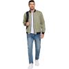 imageCOOFANDY Mens Lightweight Bomber Jacket Casual Stylish Fall Jackets Full Zip Knit Jackets Varsity Textured CoatLight Green