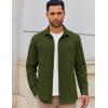 imageCOOFANDY Mens Lightweight Button Down Shirt Jacket Casual Shacket OvershirtArmy Green