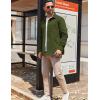 imageCOOFANDY Mens Lightweight Button Down Shirt Jacket Casual Shacket OvershirtArmy Green
