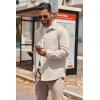 imageCOOFANDY Mens Lightweight Button Down Shirt Jacket Casual Shacket OvershirtBeige
