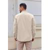 imageCOOFANDY Mens Lightweight Button Down Shirt Jacket Casual Shacket OvershirtBeige