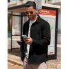 imageCOOFANDY Mens Lightweight Button Down Shirt Jacket Casual Shacket OvershirtBlack
