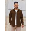 imageCOOFANDY Mens Lightweight Button Down Shirt Jacket Casual Shacket OvershirtBrown