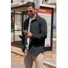 imageCOOFANDY Mens Lightweight Button Down Shirt Jacket Casual Shacket OvershirtDark Gray