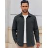 imageCOOFANDY Mens Lightweight Button Down Shirt Jacket Casual Shacket OvershirtDark Gray