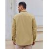 imageCOOFANDY Mens Lightweight Button Down Shirt Jacket Casual Shacket OvershirtKhaki