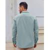 imageCOOFANDY Mens Lightweight Button Down Shirt Jacket Casual Shacket OvershirtLight Blue