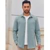 imageCOOFANDY Mens Lightweight Button Down Shirt Jacket Casual Shacket OvershirtLight Blue