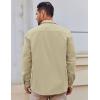 imageCOOFANDY Mens Lightweight Button Down Shirt Jacket Casual Shacket OvershirtLight Khaki