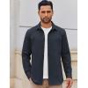 imageCOOFANDY Mens Lightweight Button Down Shirt Jacket Casual Shacket OvershirtNave Blue
