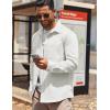 imageCOOFANDY Mens Lightweight Button Down Shirt Jacket Casual Shacket OvershirtWhite