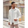 imageCOOFANDY Mens Lightweight Button Down Shirt Jacket Casual Shacket OvershirtWhite