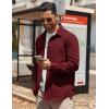 imageCOOFANDY Mens Lightweight Button Down Shirt Jacket Casual Shacket OvershirtWine Red