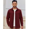 imageCOOFANDY Mens Lightweight Button Down Shirt Jacket Casual Shacket OvershirtWine Red