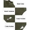 imageCOOFANDY Mens Lightweight Fleece Vest Sleeveless Zip Up Warm Jacket Casual Outerwear Vests With PocketsArmy Green