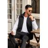 imageCOOFANDY Mens Lightweight Fleece Vest Sleeveless Zip Up Warm Jacket Casual Outerwear Vests With PocketsBlack