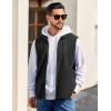 imageCOOFANDY Mens Lightweight Fleece Vest Sleeveless Zip Up Warm Jacket Casual Outerwear Vests With PocketsBlack