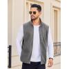 imageCOOFANDY Mens Lightweight Fleece Vest Sleeveless Zip Up Warm Jacket Casual Outerwear Vests With PocketsGrey