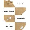 imageCOOFANDY Mens Lightweight Fleece Vest Sleeveless Zip Up Warm Jacket Casual Outerwear Vests With PocketsKhaki