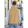 imageCOOFANDY Mens Lightweight Fleece Vest Sleeveless Zip Up Warm Jacket Casual Outerwear Vests With PocketsKhaki
