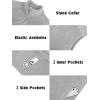 imageCOOFANDY Mens Lightweight Fleece Vest Sleeveless Zip Up Warm Jacket Casual Outerwear Vests With PocketsLight Grey