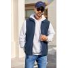 imageCOOFANDY Mens Lightweight Fleece Vest Sleeveless Zip Up Warm Jacket Casual Outerwear Vests With PocketsNavy