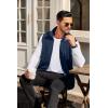 imageCOOFANDY Mens Lightweight Fleece Vest Sleeveless Zip Up Warm Jacket Casual Outerwear Vests With PocketsNavy