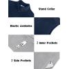 imageCOOFANDY Mens Lightweight Fleece Vest Sleeveless Zip Up Warm Jacket Casual Outerwear Vests With PocketsNavyGrey