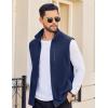 imageCOOFANDY Mens Lightweight Fleece Vest Sleeveless Zip Up Warm Jacket Casual Outerwear Vests With PocketsOcean Blue