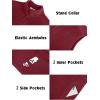imageCOOFANDY Mens Lightweight Fleece Vest Sleeveless Zip Up Warm Jacket Casual Outerwear Vests With PocketsWine Red