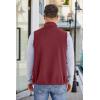 imageCOOFANDY Mens Lightweight Fleece Vest Sleeveless Zip Up Warm Jacket Casual Outerwear Vests With PocketsWine Red