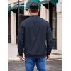 imageCOOFANDY Mens Lightweight Jackets Casual Windbreaker Zip Up Coat Stand Collar Golf Jacket Stylish Fall Work BusinessNavy Blue
