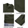 imageCOOFANDY Mens Lightweight Zip Up Jacket Eisenhower Work Office Jackets Casual Golf OutwearDark Army Green
