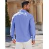 imageCOOFANDY Mens Long Sleeve Button Down Shirt Casual Untucked Shirts for Men Oxford Dress ShirtsBlue