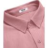 imageCOOFANDY Mens Long Sleeve Button Down Shirt Wrinkle Free Untucked Dress Shirt Casual Denim ShirtPurple Red
