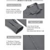 imageCOOFANDY Mens Long Sleeve Button Down Shirts Casual Untucked Dress Shirt Beach Wedding ShirtsDark Gray