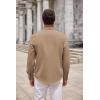 imageCOOFANDY Mens Long Sleeve Button Down Shirts Casual Untucked Dress Shirt Beach Wedding ShirtsKhaki