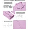imageCOOFANDY Mens Long Sleeve Button Down Shirts Casual Untucked Dress Shirt Beach Wedding ShirtsLavender