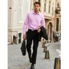 imageCOOFANDY Mens Long Sleeve Button Down Shirts Casual Untucked Dress Shirt Beach Wedding ShirtsLavender