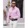 imageCOOFANDY Mens Long Sleeve Button Down Shirts Casual Untucked Dress Shirt Beach Wedding ShirtsLavender