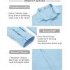 imageCOOFANDY Mens Long Sleeve Button Down Shirts Casual Untucked Dress Shirt Beach Wedding ShirtsLight Blue