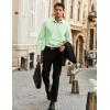 imageCOOFANDY Mens Long Sleeve Button Down Shirts Casual Untucked Dress Shirt Beach Wedding ShirtsLight Green
