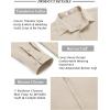 imageCOOFANDY Mens Long Sleeve Button Down Shirts Casual Untucked Dress Shirt Beach Wedding ShirtsLight Khaki