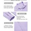 imageCOOFANDY Mens Long Sleeve Button Down Shirts Casual Untucked Dress Shirt Beach Wedding ShirtsLight Purple